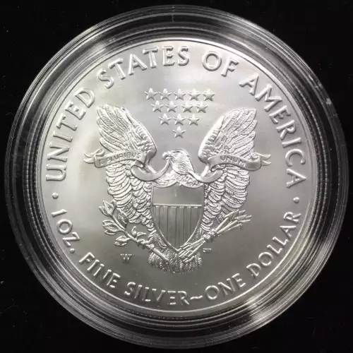 2018-W Burnished Uncirculated Silver Eagle w OGP - Box & COA