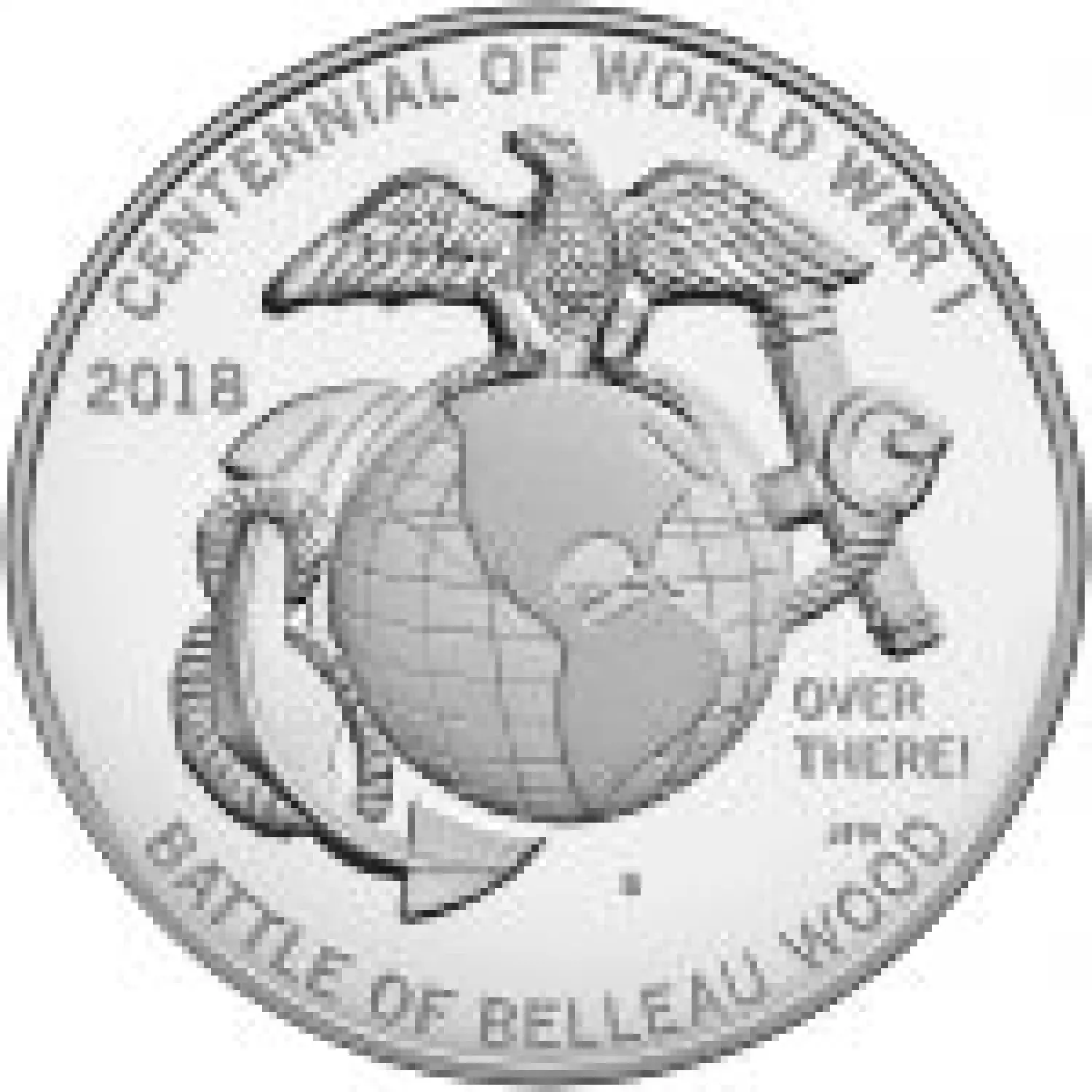 2018 World War I Centennial Silver Dollar & Marine Corps Medal Set w US Mint OGP