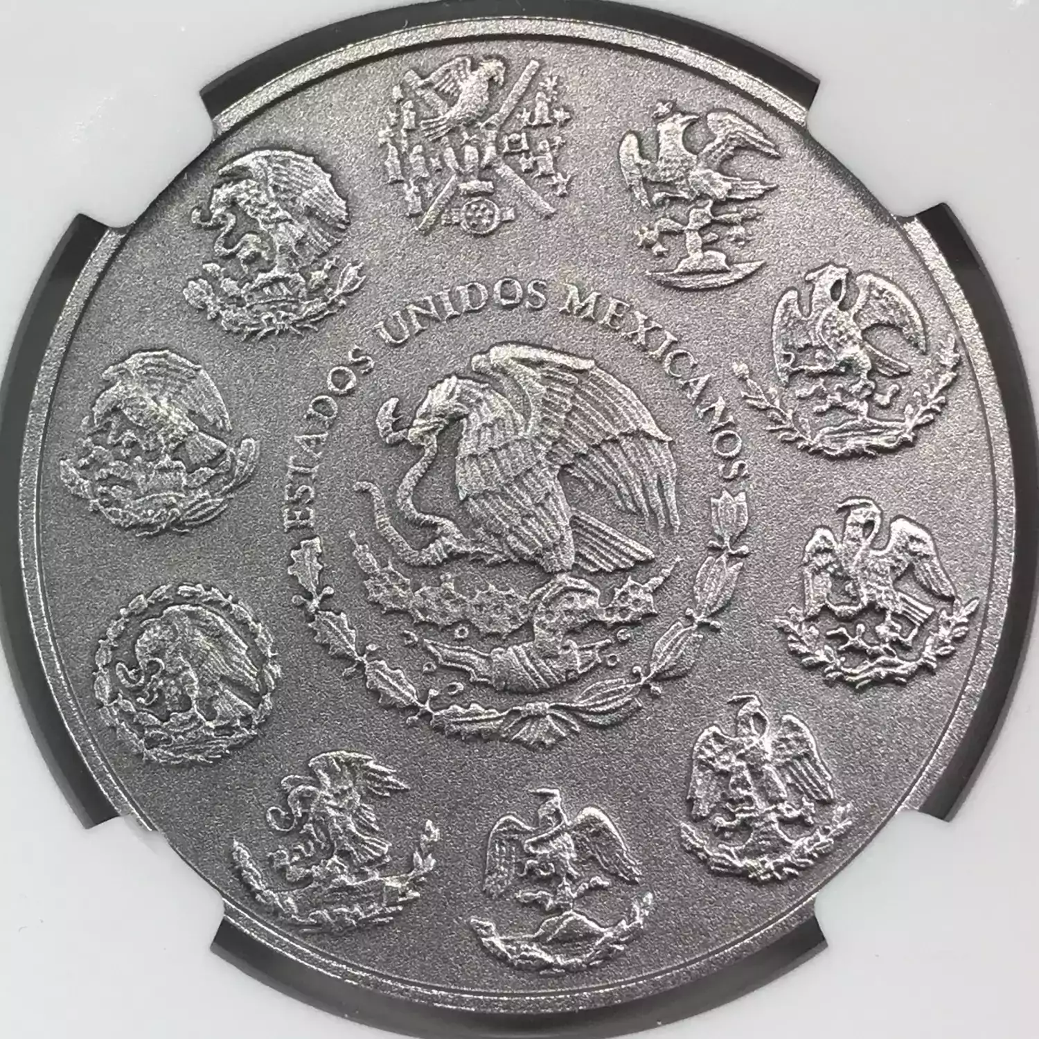 2018-Mo Mexico 1 oz Silver Libertad Onza NGC MS-70 Mo Antiqued