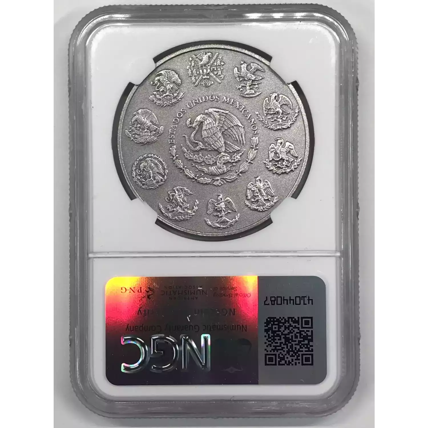 2018-Mo Mexico 1 oz Silver Libertad Onza NGC MS-70 Mo Antiqued