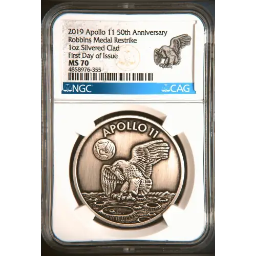 2019 1oz Apollo 11 Robbins Restrke First Day of Issue (2)
