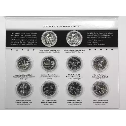 2019 America the Beautiful ATB Quarters Uncirculated 10-Coin P&D Set US Mint OGP (5)