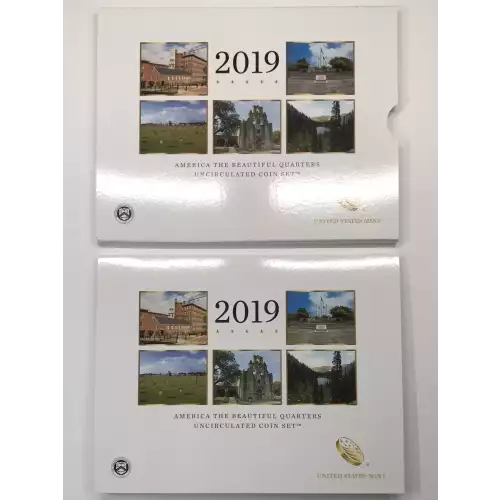 2019 America the Beautiful ATB Quarters Uncirculated 10-Coin P&D Set US Mint OGP