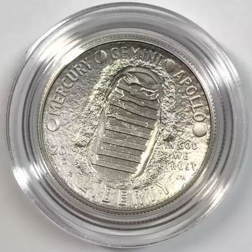2019-D Apollo 11 50th Anniversary Uncirculated Clad Half Dollar w US Mint OGP (2)