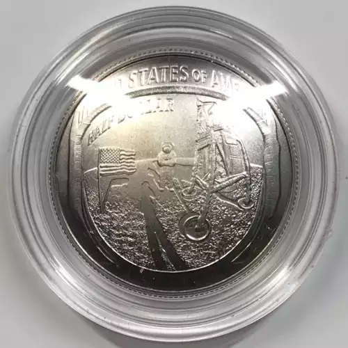 2019-D Apollo 11 50th Anniversary Uncirculated Clad Half Dollar w US Mint OGP (3)