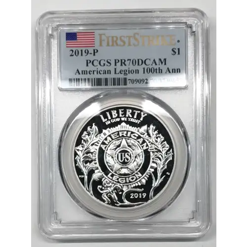 2019-P $1 American Legion 100th Ann 100th Anniversary First Strike, DCAM