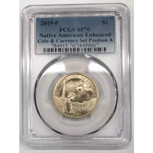 2019-P $1 Native American Enhanced Coin & Currency Set Position A