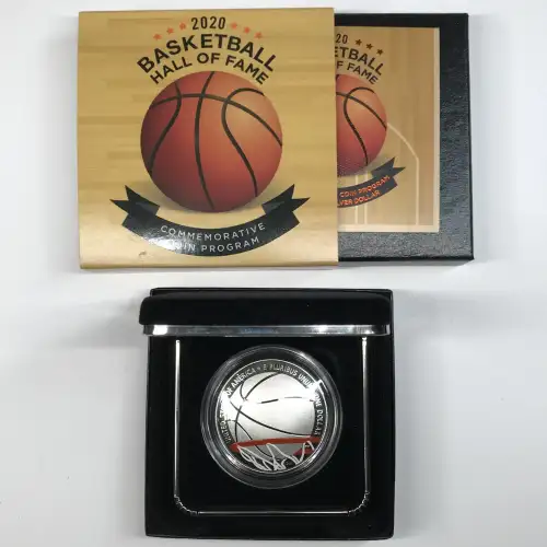 2019-P Basketball Hall of Fame Colorized Proof Silver Dollar US Mint OGP Box COA