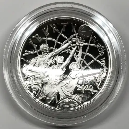 2019-P Basketball Hall of Fame Colorized Proof Silver Dollar US Mint OGP Box COA (3)