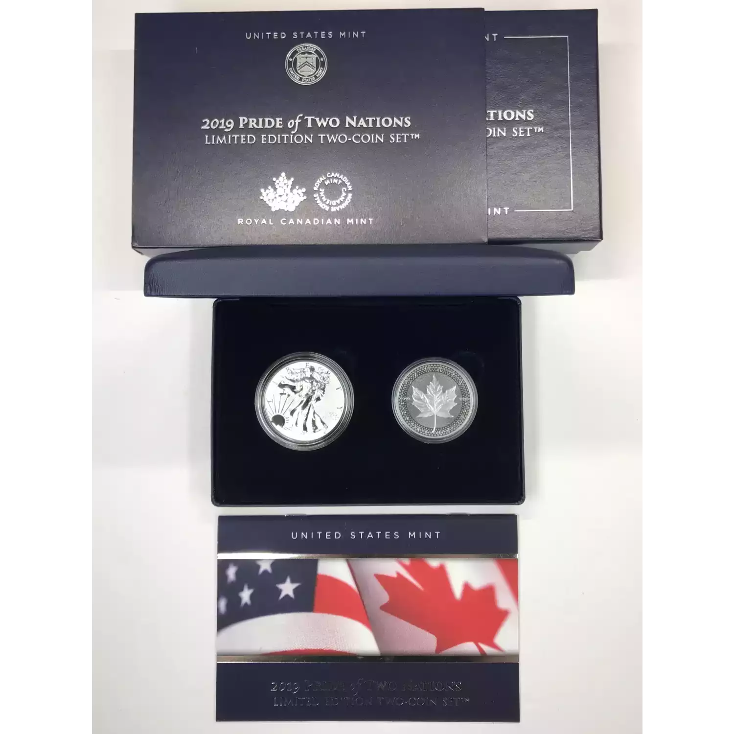 2019 Pride of Two Nations Limited Edition 2-Coin Set w OGP Box & COA - ASE & SML
