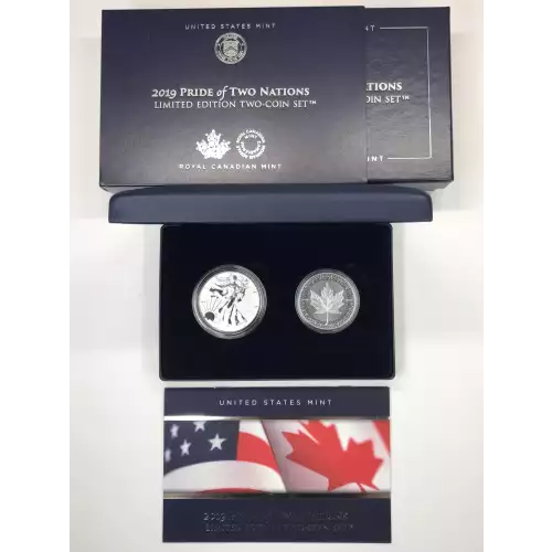2019 Pride of Two Nations Limited Edition 2-Coin Set w OGP Box & COA - ASE & SML