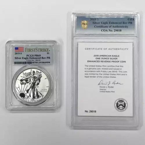 2019-S $1 Silver Eagle Enhanced Rev PR First Strike (5)