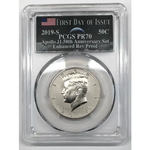 2019-S 50C Kennedy Enhanced Rev PR Set First Day of Issue - Half Dollar Set ER AMF