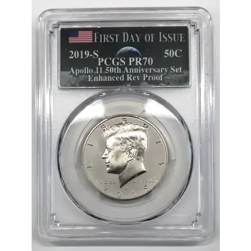 2019-S 50C Kennedy Enhanced Rev PR Set First Day of Issue - Half Dollar Set ER AMF