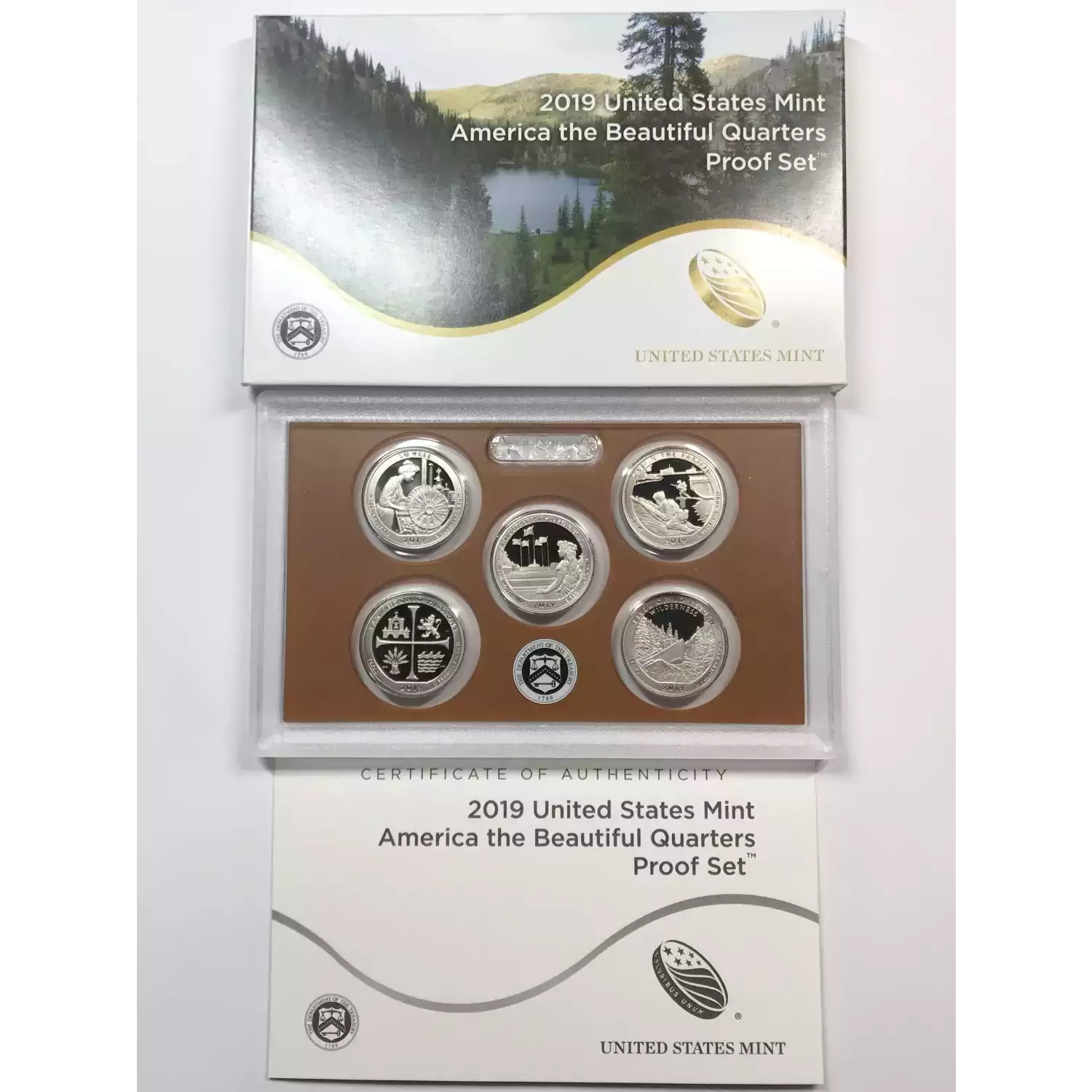 2019-S Clad Quarters Proof Set w US Mint OGP - Box & COA (5)