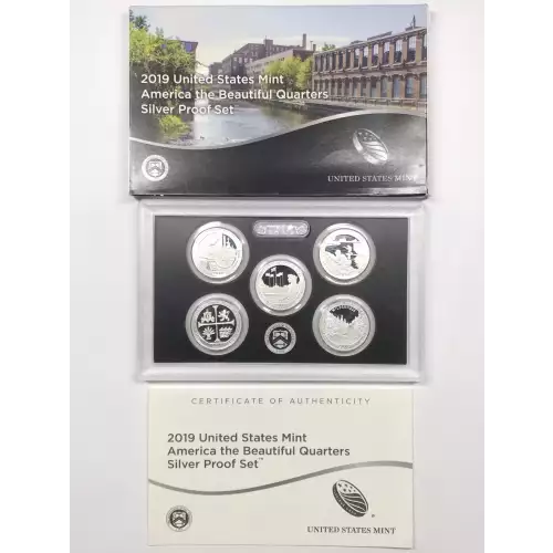2019-S Silver Quarters Proof Set w US Mint OGP - Box & COA