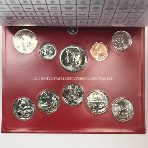 2019 US Mint Uncirculated Coin Set - P & D - 20-Coin Set