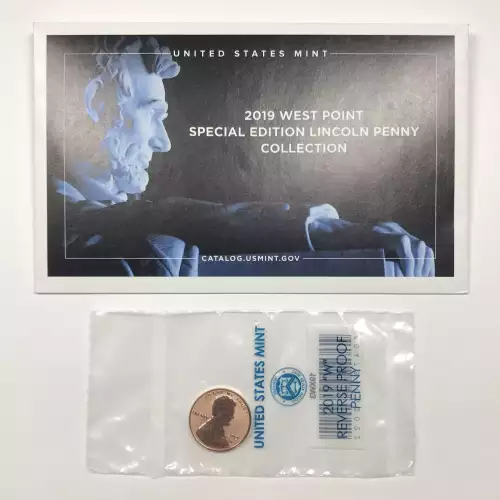 2019-W West Point Reverse Proof Lincoln Shield Cent / Penny w US MINT OGP