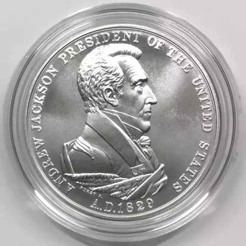 2020 Andrew Jackson Presidential 1 oz Silver Medal w US Mint OGP - Box & COA (2)