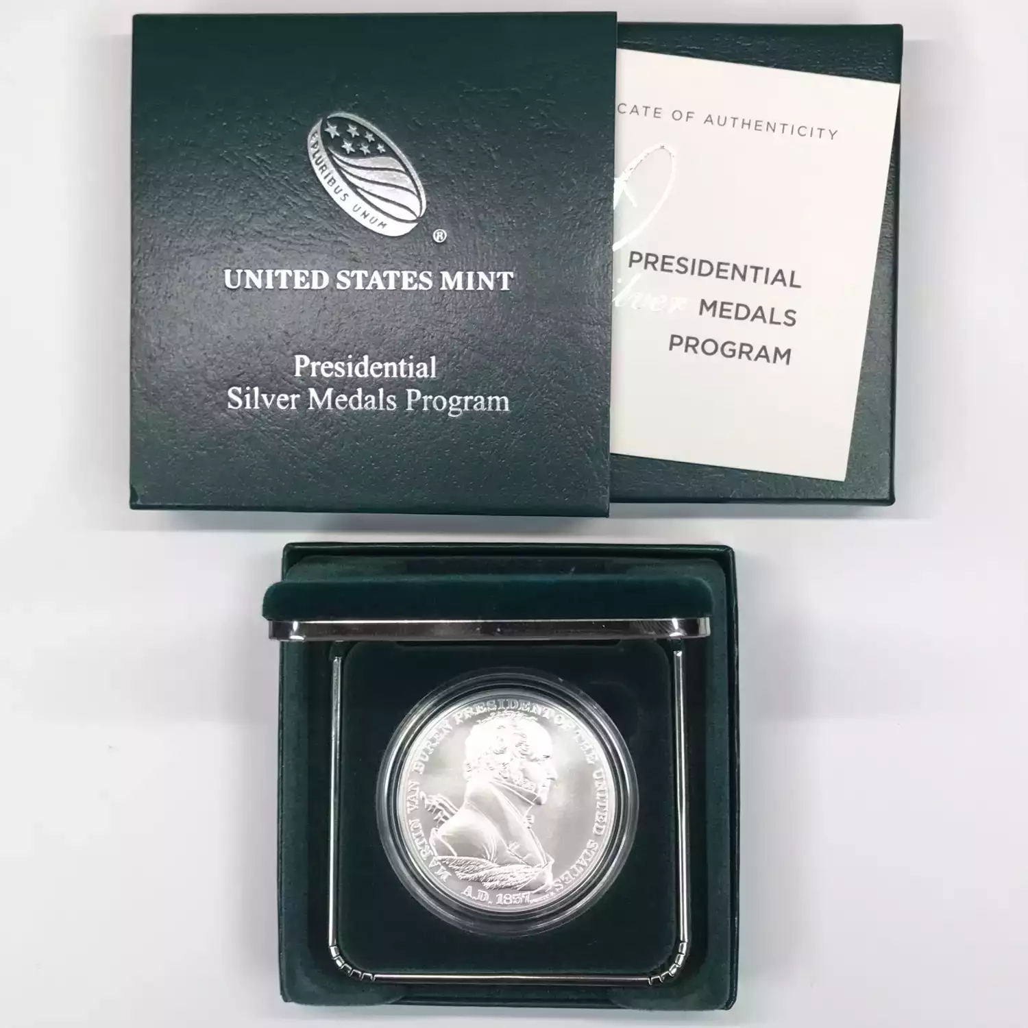 2020 Martin Van Buren Presidential 1 oz Silver Medal w US Mint OGP - Box & COA