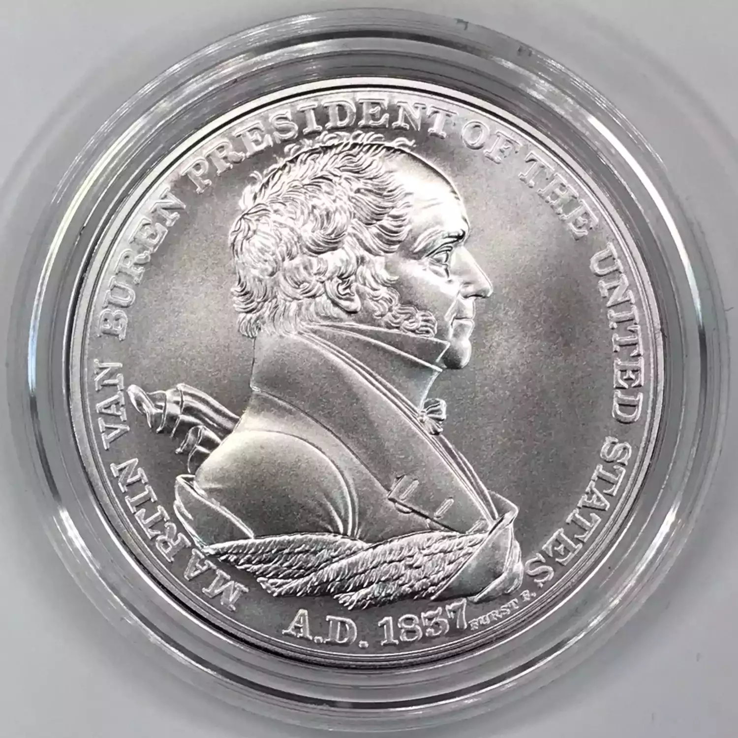 2020 Martin Van Buren Presidential 1 oz Silver Medal w US Mint OGP - Box & COA (4)