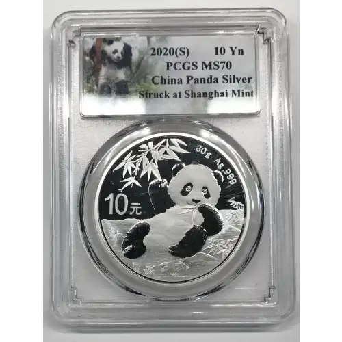 2020(S) 10 Yn Panda Silver Struck at Shanghai Mint Shanghai Mint