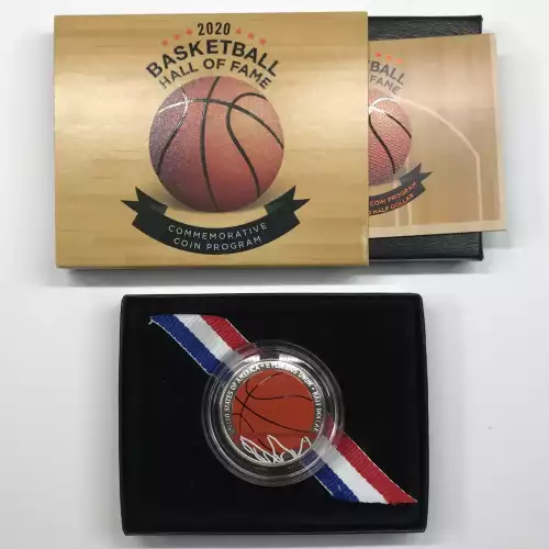 2020-S Basketball Hall of Fame Proof Colorized Half Dollar US Mint OGP Box COA 