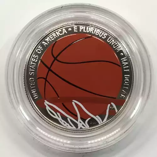 2020-S Basketball Hall of Fame Proof Colorized Half Dollar US Mint OGP Box COA  (2)