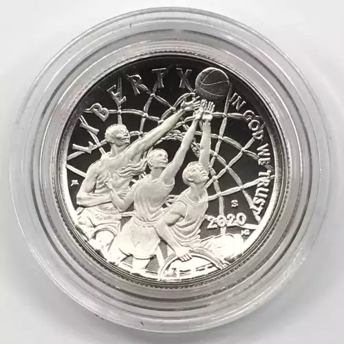 2020-S Basketball Hall of Fame Proof Colorized Half Dollar US Mint OGP Box COA  (3)