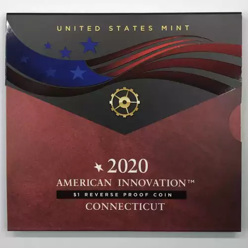 2020-S Connecticut American Innovation Dollar Reverse Proof Coin w US Mint OGP