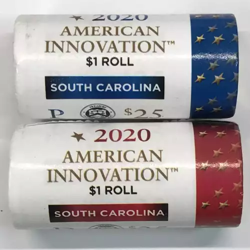 2020 South Carolina American Innovation Dollar US Mint P & D Roll Set