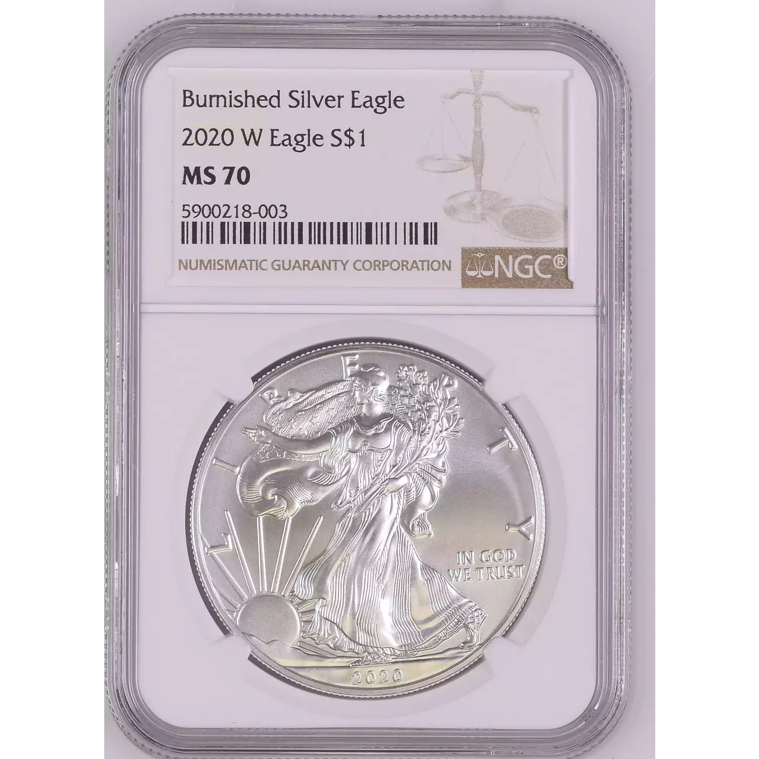 2020 W Burnished Silver Eagle 