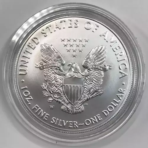 2020-W Burnished Uncirculated Silver Eagle w OGP - Box & COA