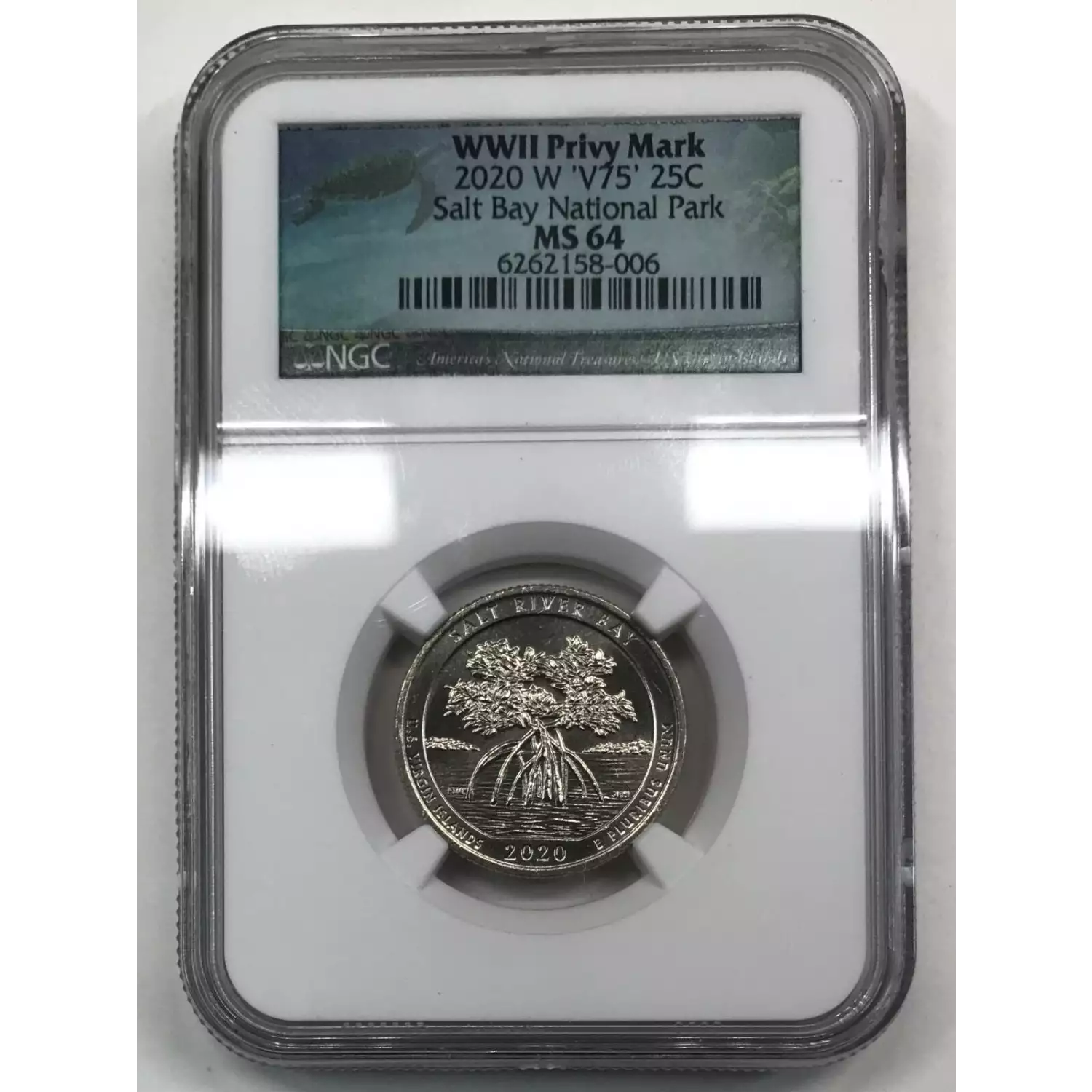 2020W ATB Quarter NGC MS64 Salt Bay National Park Old Pueblo Coin