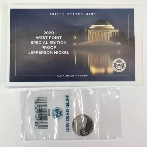 2020-W West Point Proof Jefferson Nickel w US MINT OGP