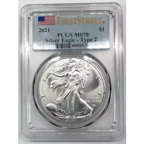 2021 $1 Silver Eagle - Type 2 First Strike