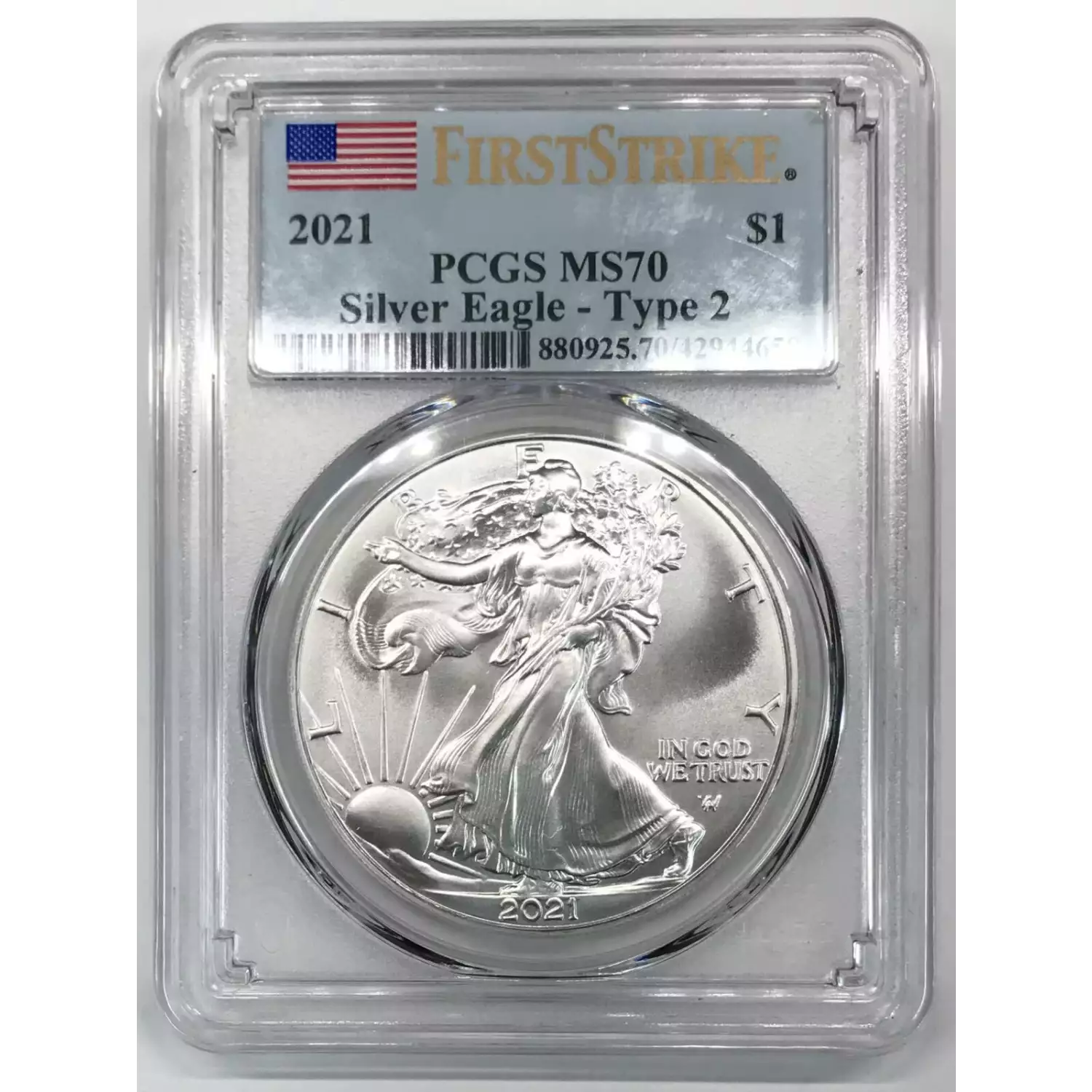 2021 $1 Silver Eagle - Type 2 First Strike
