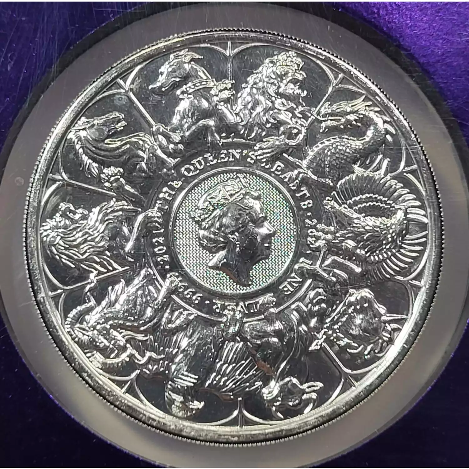 2021 2 oz Silver NGC MS-69 2oz Completer Coin The Queen's Beasts