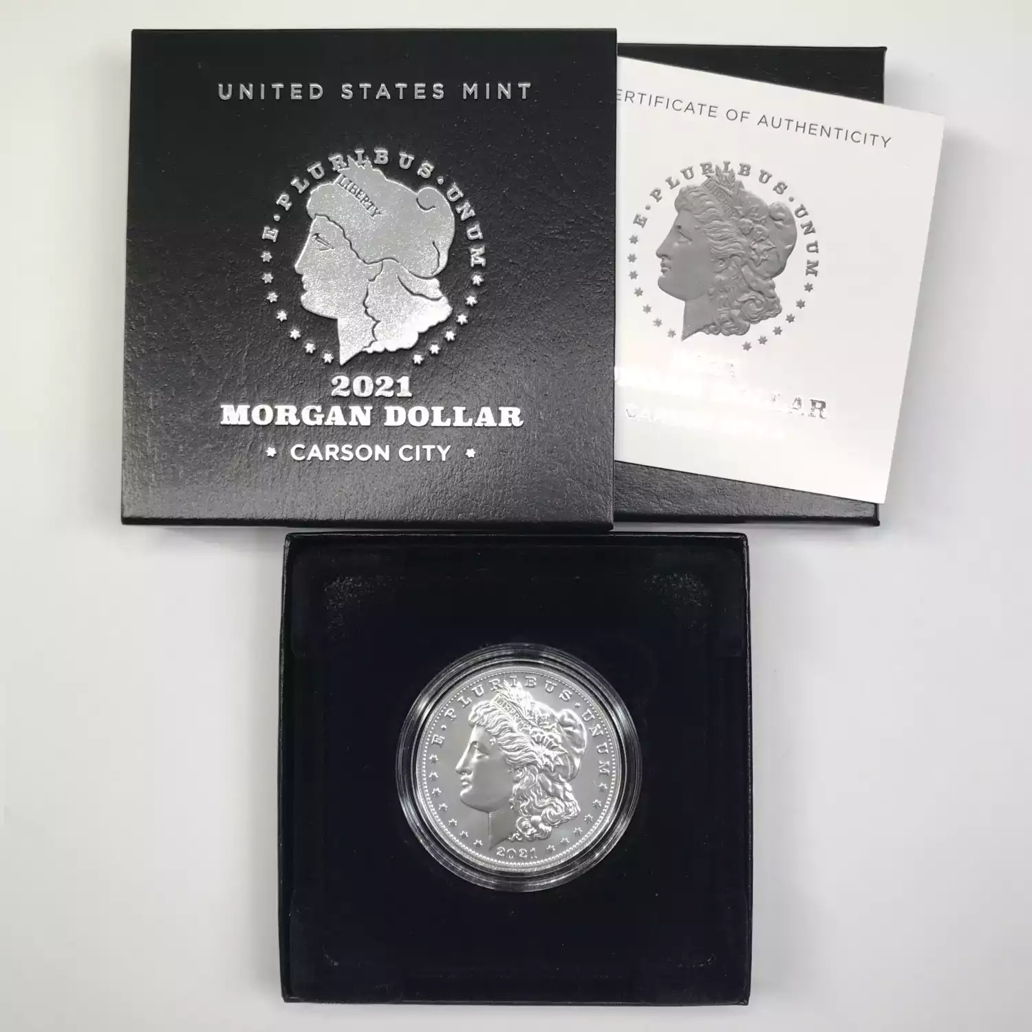 2021 CC Privy Mark Morgan Dollar w US Mint OGP - Box & COA - Carson City