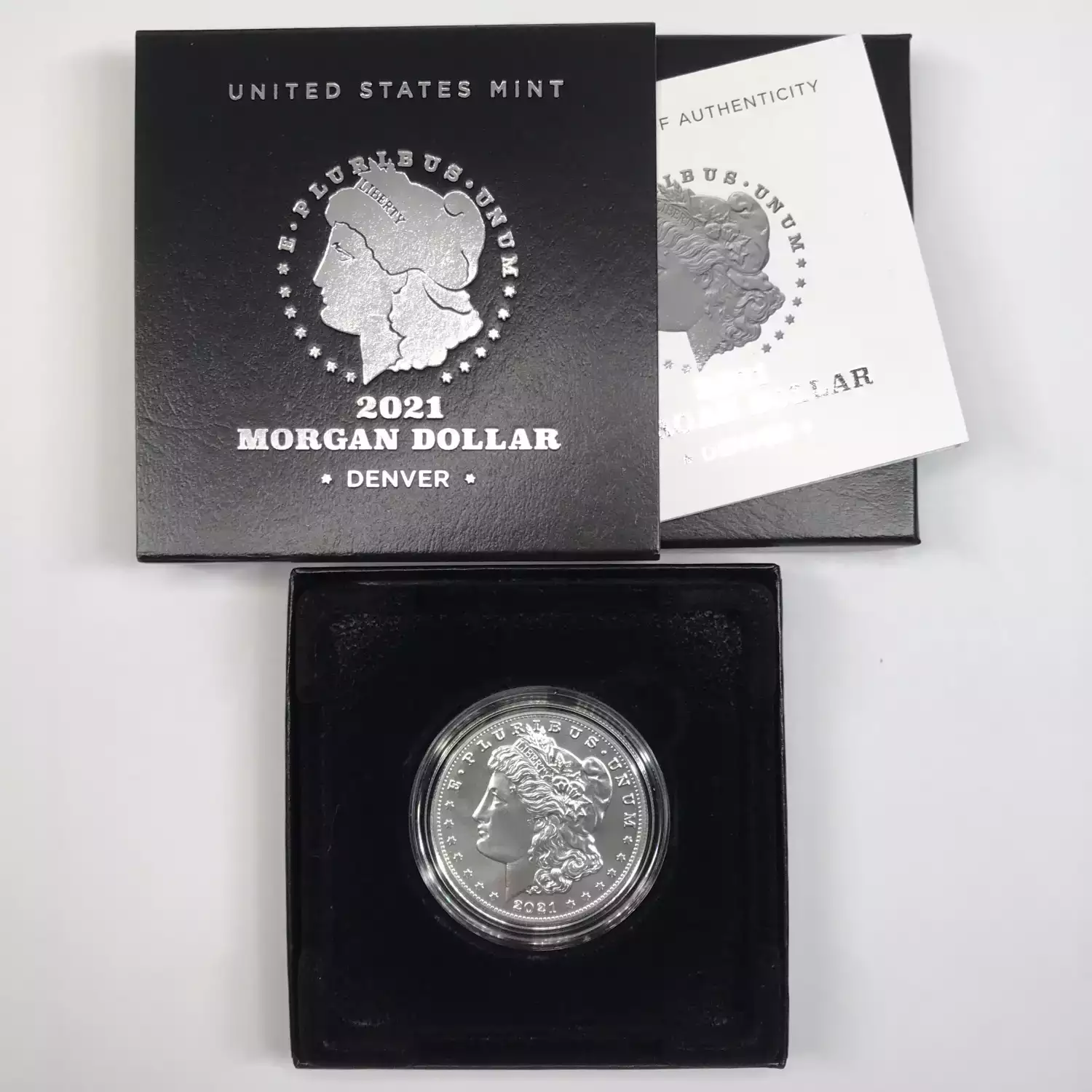 2021-D Morgan Dollar w US Mint OGP - Box & COA