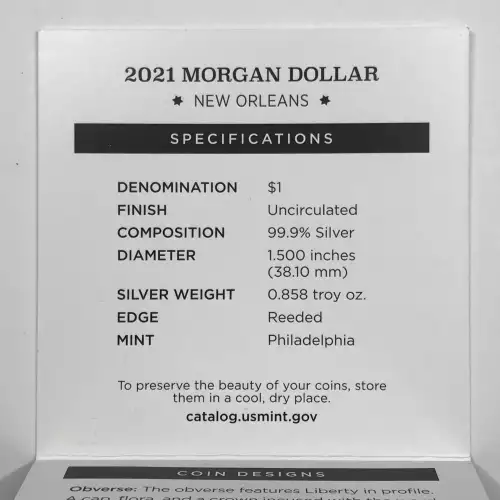 2021 O Privy Mark Morgan Dollar w US Mint OGP - Box & COA - New Orleans