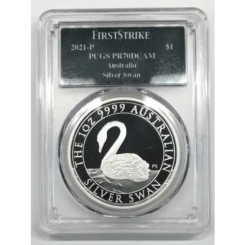 2021-P $1 Silver Swan P5 First Strike, DCAM
