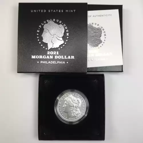 2021-P Morgan Dollar w US Mint OGP - Box & COA 