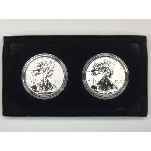 2021 Reverse Proof Silver Eagle 2-Coin Set - Designer Edition w