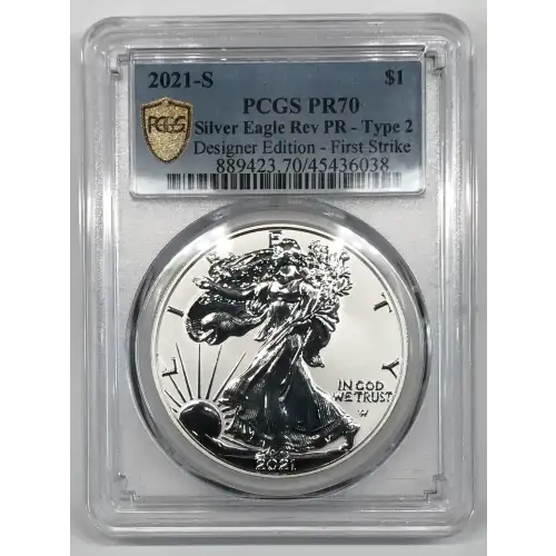 2021-S $1 Silver Eagle Rev PR - Type 2 Designer Edition - First Strike (2)