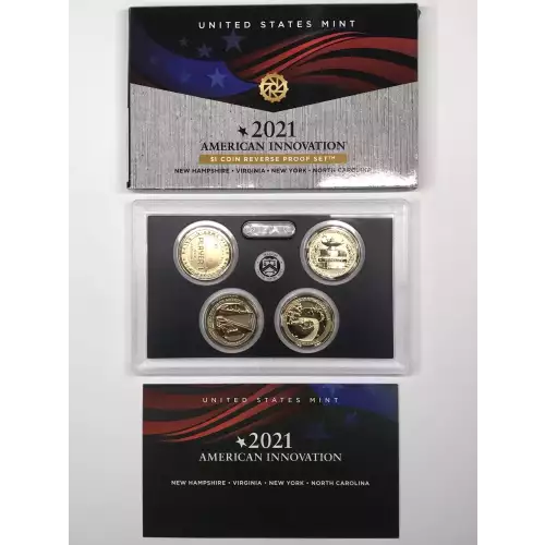 2021-S American Innovation Dollar Reverse Proof Set w US Mint OGP - Box & COA