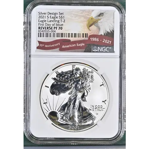 2021 S Eagle Landing T-2 First Day of Issue Silver Design Set (2)