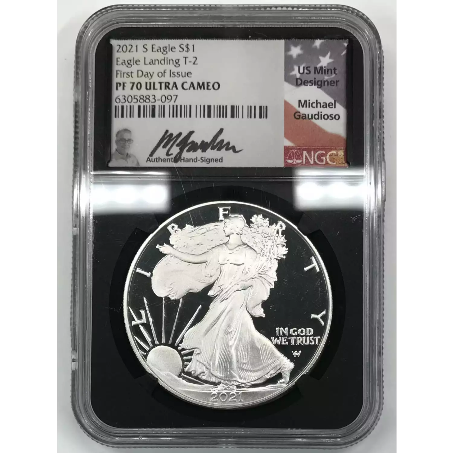 2021 S Eagle Landing T-2 First Day of Issue ULTRA CAMEO