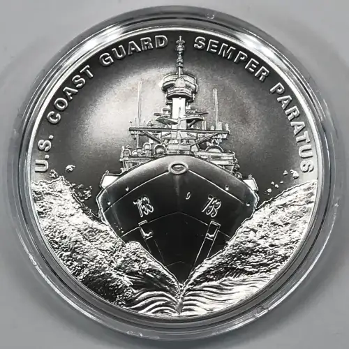 2021 US Coast Guard 2.5 oz Silver Medal w US Mint OGP - Box & COA (4)