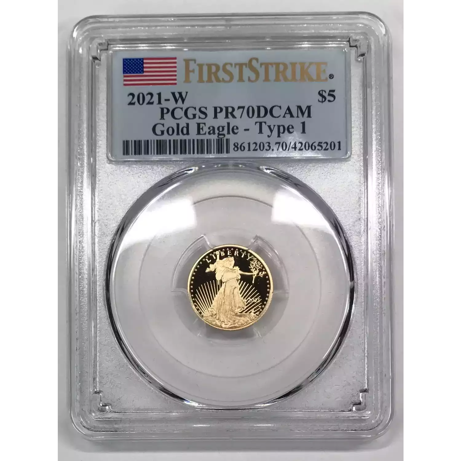 2021 W Proof American Silver Eagle PCGS PR70DCAM First Day